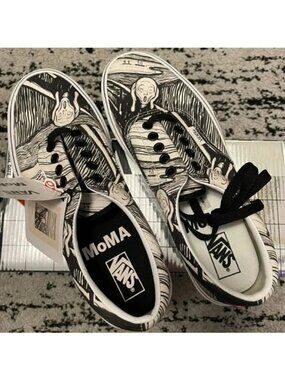 Vans Era MOMA Edvard Munch VNOA4BV41UB Women 5.5 Black and White 042026
